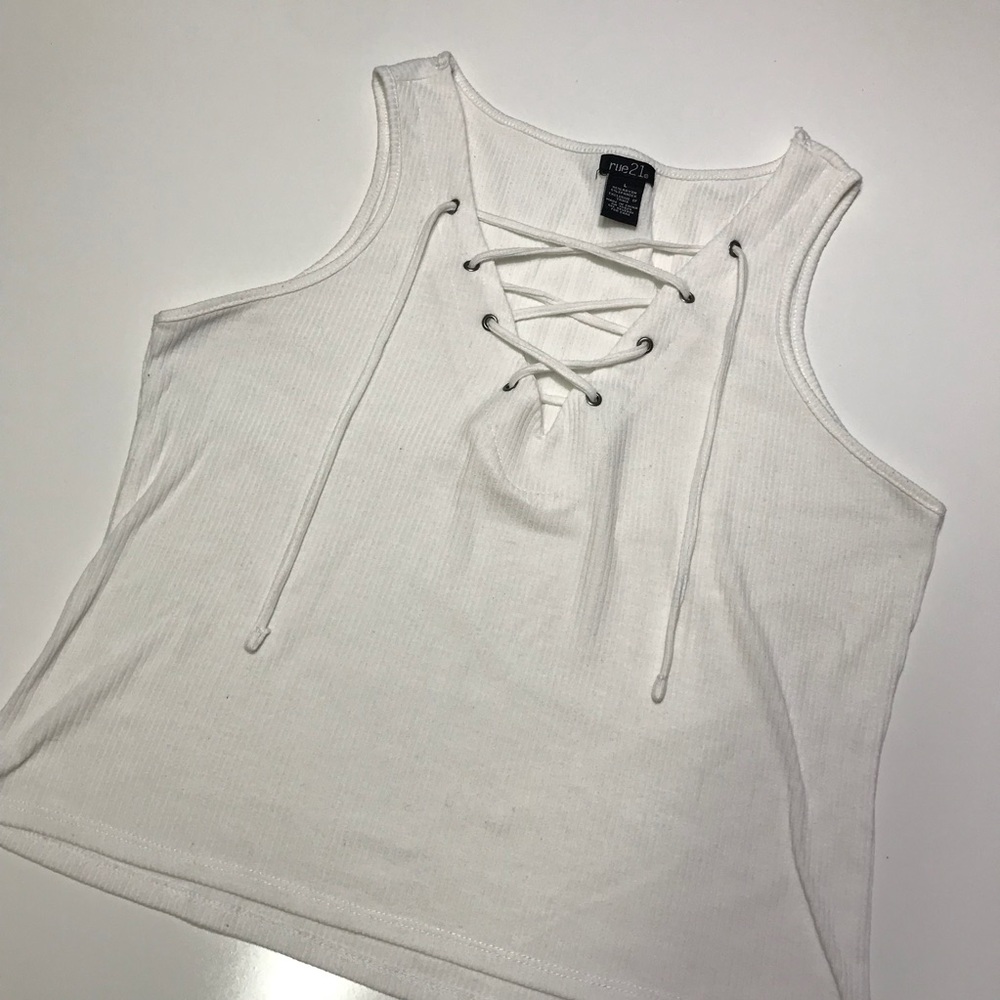 [Rue21] Lace-Up Crop Top - Picture 3 of 7